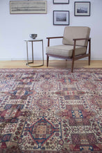 Load image into Gallery viewer, 7x12 Vintage Central Anatolian &#39;Katseri&#39; Oversized Turkish Rug | Symmetrical Intricate Geometric Design Earthy Colors  | SKU 669
