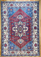 Load image into Gallery viewer, 7x10 Vintage Central Anatolian &#39;Nigde&#39; Turkish Rug | Bold Medallion Stylized Floral Design Geometric Border | SKU 673
