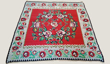 Load image into Gallery viewer, 5x6 Vintage Eastern European Balkan Kilim Rug | Floral Design Vibrant Colors | SKU 717
