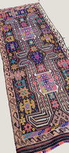 Load image into Gallery viewer, 3x7 Vintage South Eastern Anatolian Handwoven Kilim Rug | Vibrant Colors Scattered Geometric Designs | SKU 731
